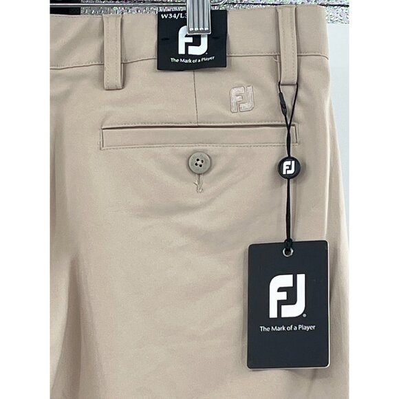Footjoy Mens‎ Khaki Performance Golf Pants W34/L34 Moisture Wicking - Picture 3 of 8